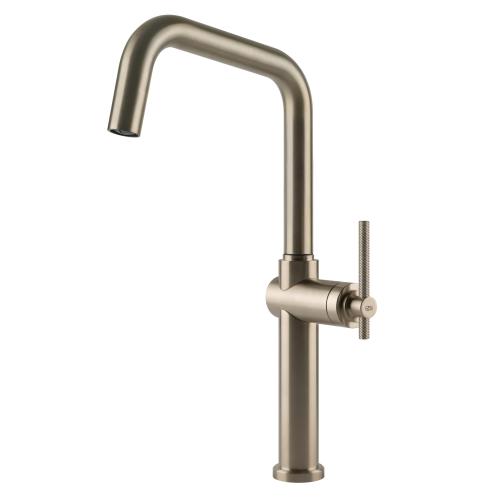 Gessi HABITO Girevole Finox Brushed Nickel - 60650#149 Miscelatore Lavello | Nichel Spazzolato Finox, Canna girevole 360°, Portata regolabile
