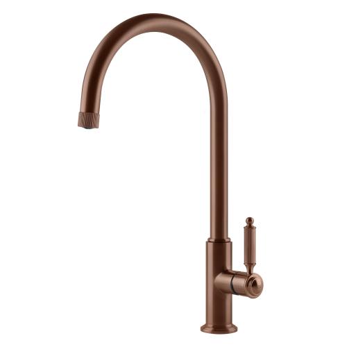 Gessi VENTI20 Girevole Copper Brushed PVD - 60620#708 Miscelatore Lavello | Rame Spazzolato Pvd, Canna girevole 360°, Portata regolabile