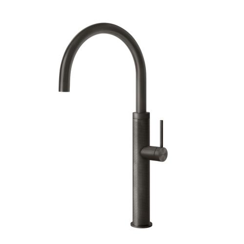Gessi GESSI 316 Girevole Black Metal Brushed PVD - 60020#707 Miscelatore Lavello | Nero Metal Spazzolato Pvd, Canna girevole 360°, Portata regolabile