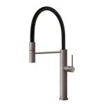 Gessi GESSI 316 Semiprofessionale Steel Brushed - 60010#239 Miscelatore Lavello | Acciaio Inox Spazzolato, Canna semiprofessionale doppia funzione, Altezza canna 250 mm