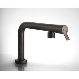 Gessi SU&GIU Sottofinestra Black Metal Brushed PVD - 60071#707 Miscelatore Lavello | Nero Metal Spazzolato Pvd, Canna abbattibile sottofinestra, Altezza ridotta sottofinestra